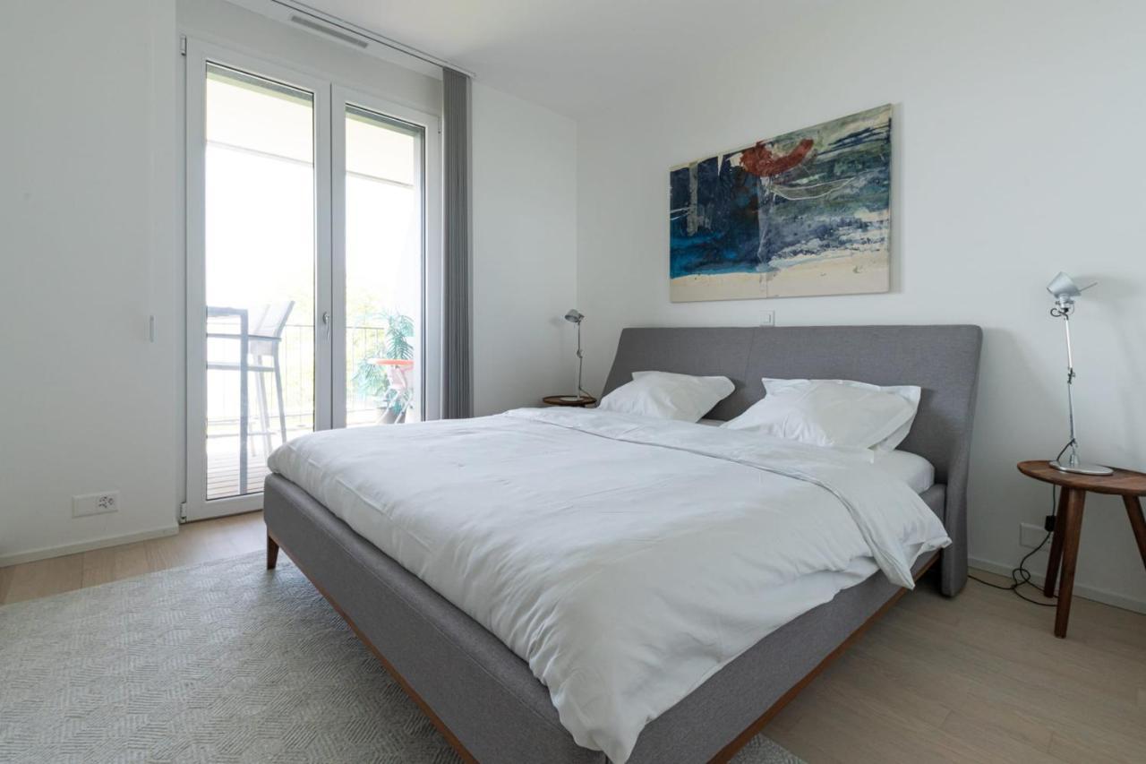 Les Terrasses De Lavaux 1 - Appartement De Luxe Avec Vue Panoramique Et Piscine Puidoux Esterno foto