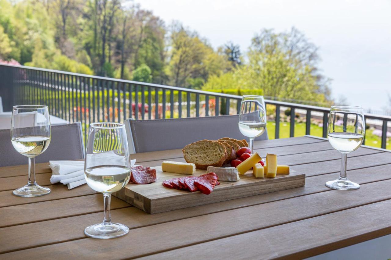 Les Terrasses De Lavaux 1 - Appartement De Luxe Avec Vue Panoramique Et Piscine Puidoux Esterno foto