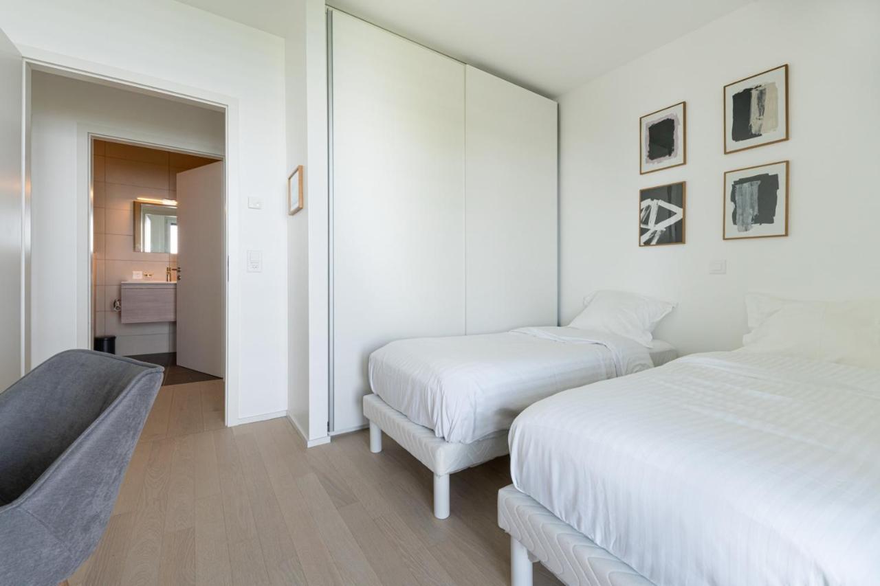 Les Terrasses De Lavaux 1 - Appartement De Luxe Avec Vue Panoramique Et Piscine Puidoux Esterno foto